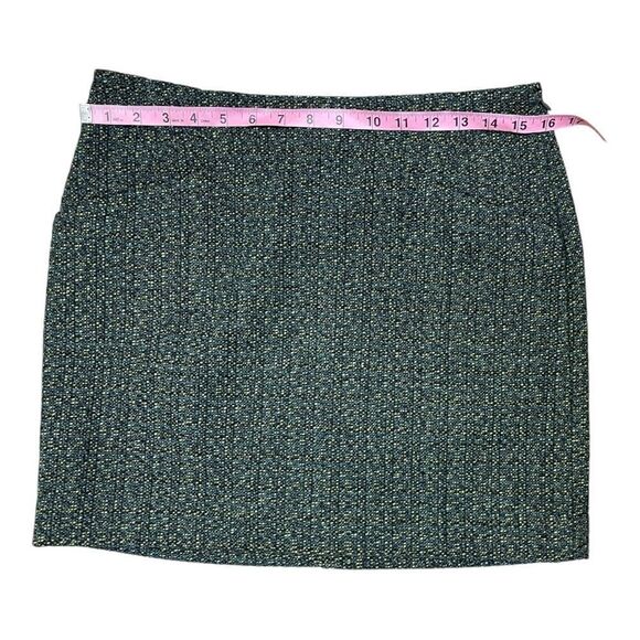 Outback Red Sz 6 Textured Greenish Colored Mini Pencil Skirt Lined Wool Blend - Picture 4 of 6